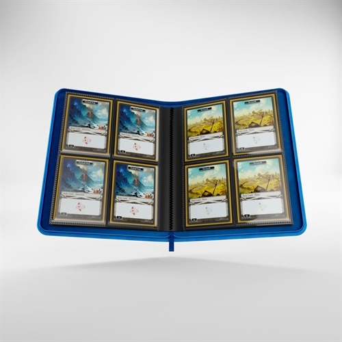 Gamegenic 8-Pocket Premium Zip-Album - Blå - Kortspil Samlemappe